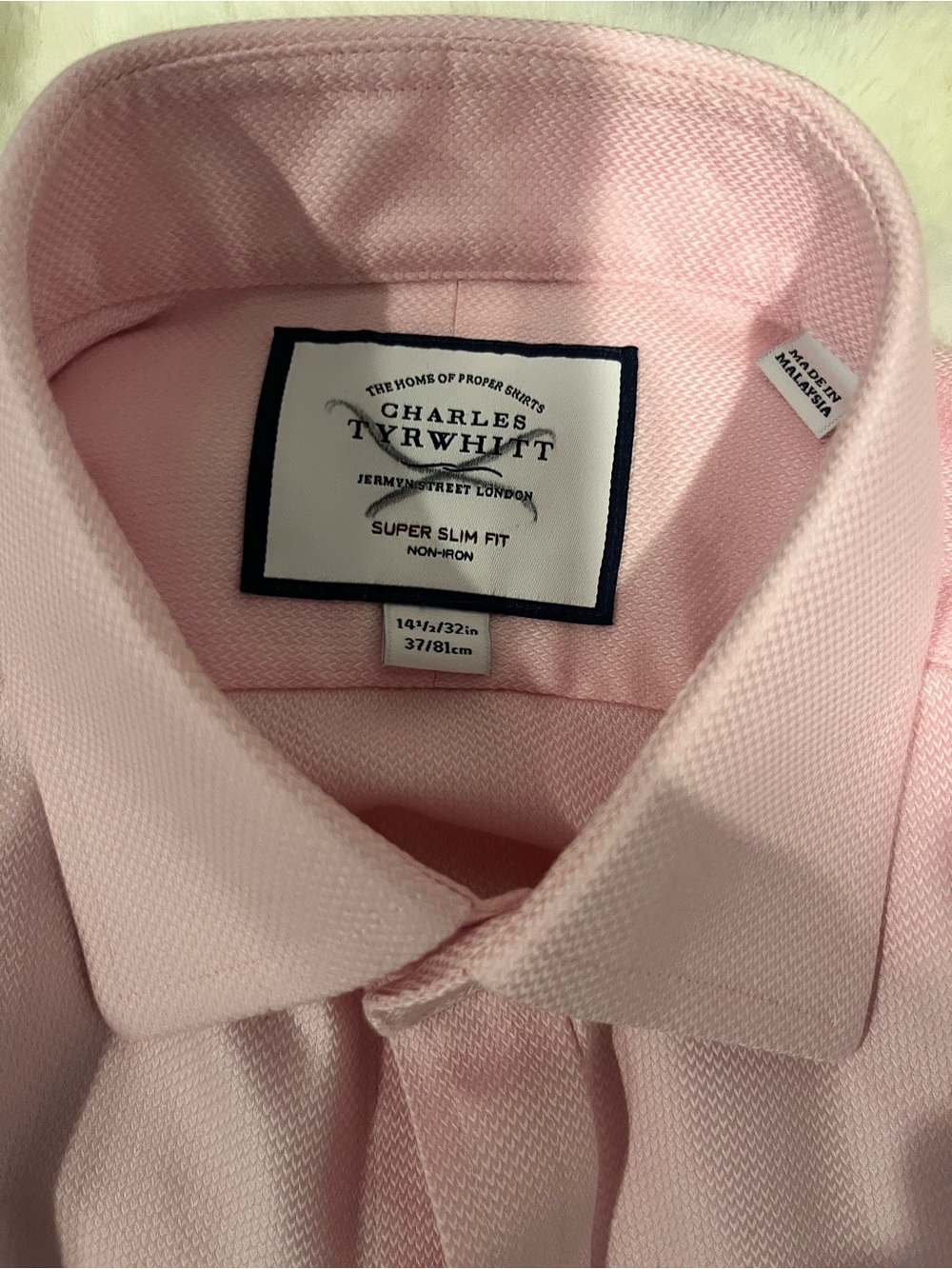Charles Tyrwhitt Light Pink Super Slim Fit Dress Shirt